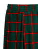 mini rodini plaid fleece trousers green