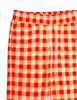 mini rodini gingham fleece trousers red