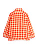 mini rodini gingham fleece jacket red