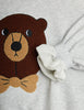 mini rodini bear chenille sweatshirt grey