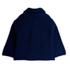 mini rodini panda patch chunky knit half zip sweater
