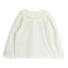 mini rodini strawberry embroidered blouse white