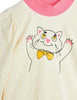 mini rodini cat balloon sleeve top off white