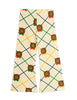 mini rodini bear check aop flared trousers off-white