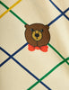 mini rodini bear check long sleeve t-shirt off-white