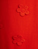 mini rodini knitted flower vest dress red