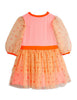 mini rodini dotted tulle dress pink