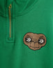 mini rodini x e.t. emb half zip sweatshirt green
