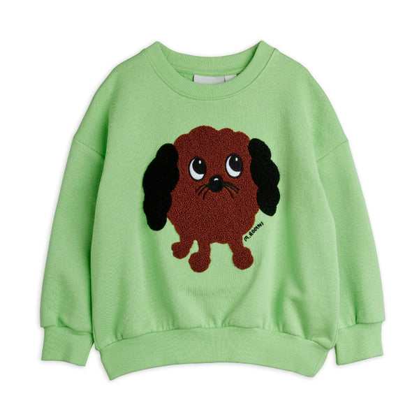 mini rodini doggie chenille sweatshirt green
