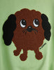 mini rodini doggie chenille sweatshirt green
