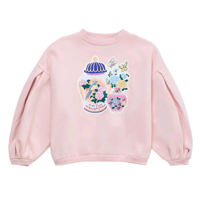 maison mangostan porcelain sweatshirt pink