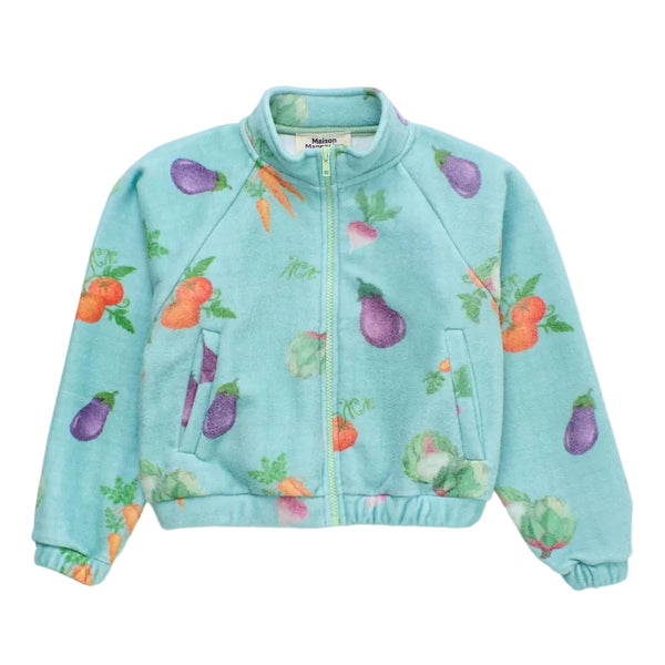 maison mangostan vegetables fleece jacket light green
