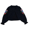 maison mangostan florecitas micro corduroy blouse black