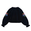 maison mangostan florecitas micro corduroy blouse black