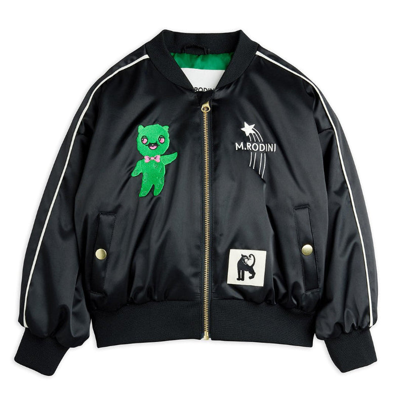 mini rodini united aliens unlimited baseball jacket black