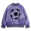 mini rodini soccerball chenille satin jacket purple
