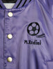 mini rodini soccerball chenille satin jacket purple