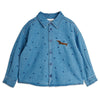 mini rodini lightweight denim dots aop shirt