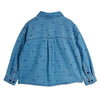 mini rodini lightweight denim dots aop shirt blue