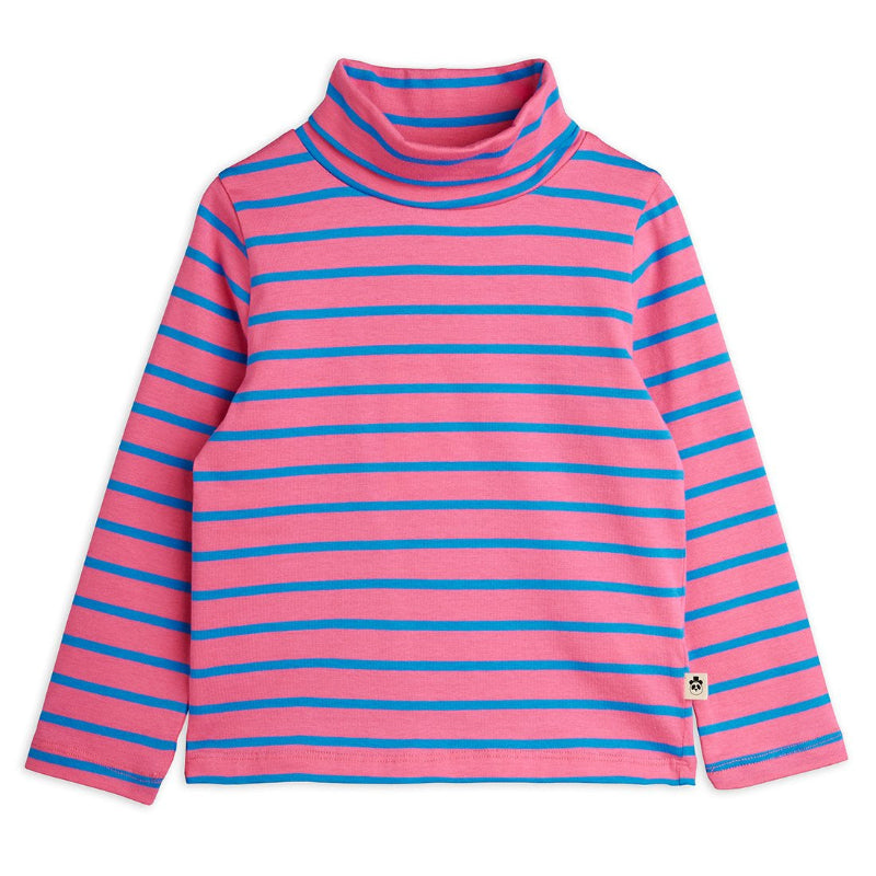 mini rodini stripe turtleneck pink