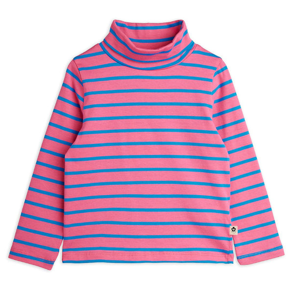 mini rodini stripe turtleneck pink