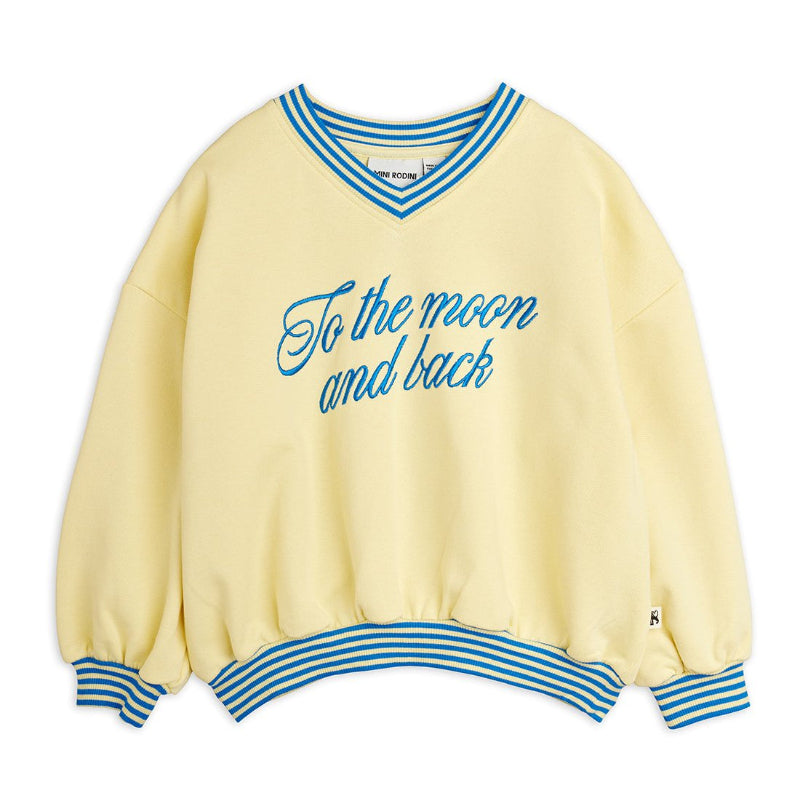 mini rodini to the moon sweatshirt yellow