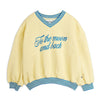 mini rodini to the moon sweatshirt yellow