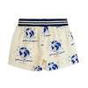 mini rodini society aop woven shorts white