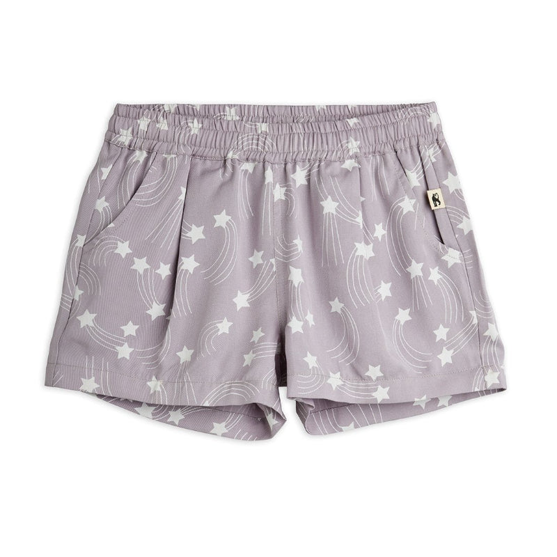 mini rodini starfall aop woven shorts purple