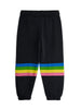 mini rodini alien stripe sweatpants black