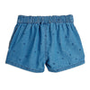 mini rodini lightweight denim dots aop shorts blue