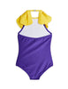 mini rodini flower halterneck swimsuit purple