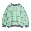 mini rodini check aop panther patch sweatshirt green