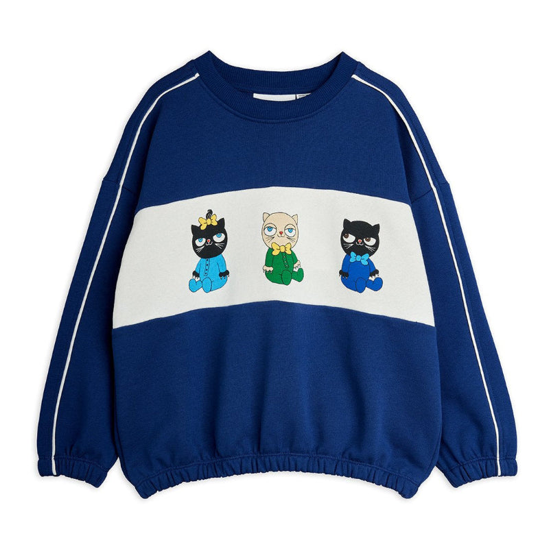 mini rodini mini babies panel sweatshirt blue