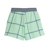 mini rodini check aop panther patch sweatshorts green