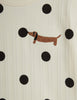 mini rodini dots aop dog long sleeve tee off-white