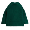 mini rodini panda patch chunky knit sweater green