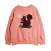 mini rodini skiing squirrel chenille sweatshirt pink