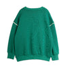 mini rodini skiing squirrel chenille sweatshirt green