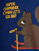mini rodini skiing squirrel sp short sleeve t-shirt blue