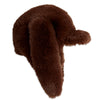 mini rodini rabbit ear faux fur cap brown