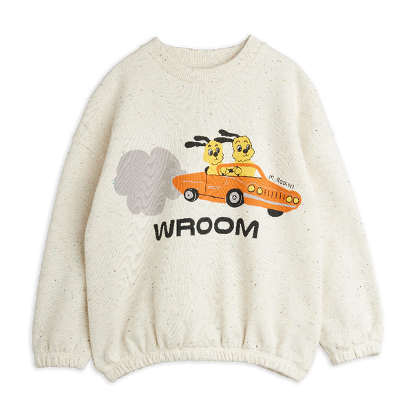 mini rodini racing rabbits sp sweatshirt off-white