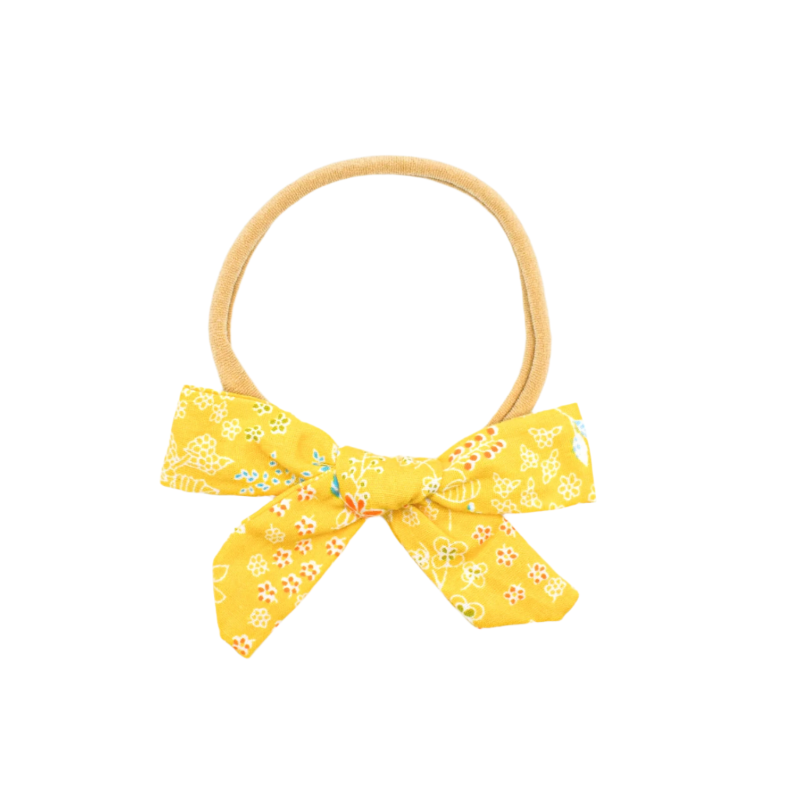 periwinkle bow headband yellow
