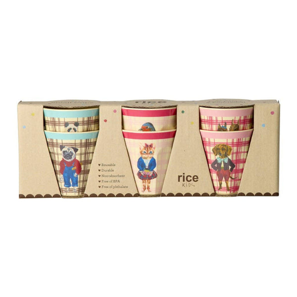 melamine small kids cups set nathalie lété prints