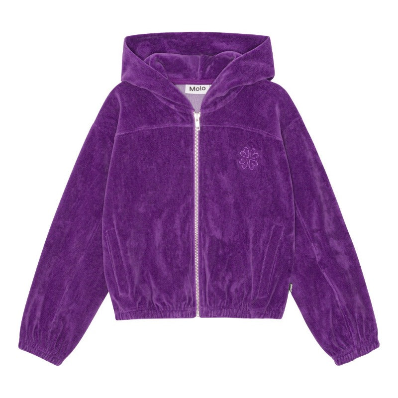molo madeleine zip up hoodie purple dusk