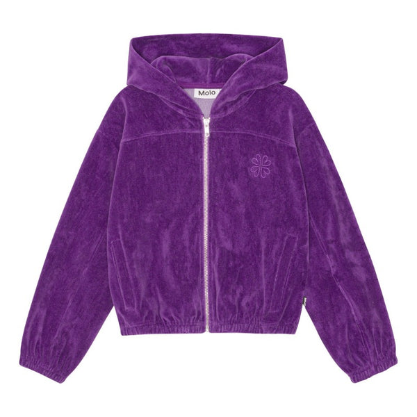 molo madeleine zip up hoodie purple dusk