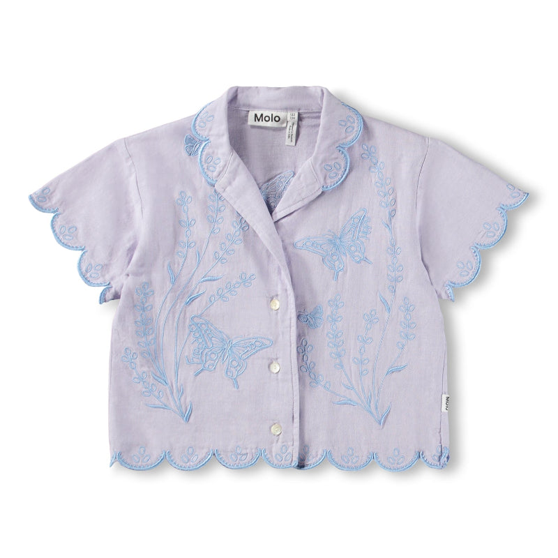 molo rosalle short sleeve shirt pastel lilac