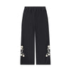 molo black pants with floral embroidery 