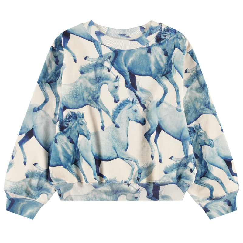 molo marge sweatshirt blau ponies