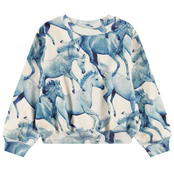 molo marge sweatshirt blau ponies